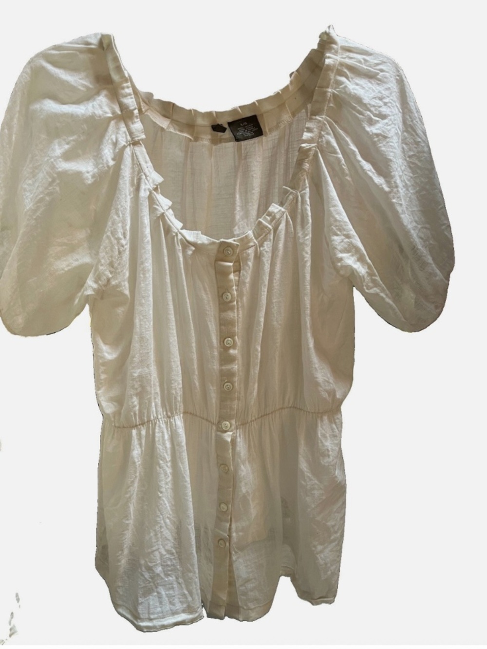 Anthropologie Semi sheer button down tunic